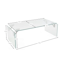 Mesa de centro en cristal templado | Dresden
