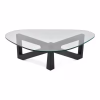 Design coffee table in tempered glass - Nodda
