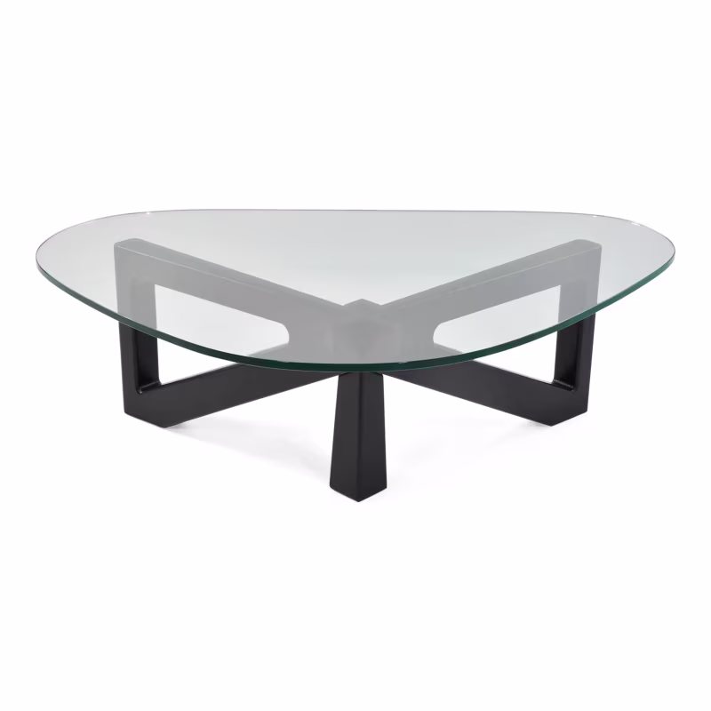 Mesa de centro de design em vidro temperado - Nodda