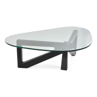 Designerski stolik kawowy z hartowanego szkła - Nodda