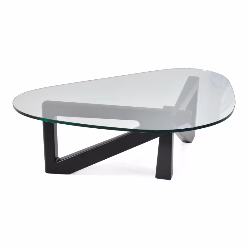 Mesa de centro de design em vidro temperado - Nodda