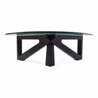 Design coffee table in tempered glass - Nodda