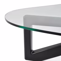 Mesa de centro de design em vidro temperado - Nodda