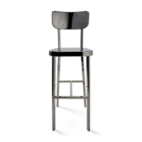 Sgabello acciaio inox cromato alto - Delawere