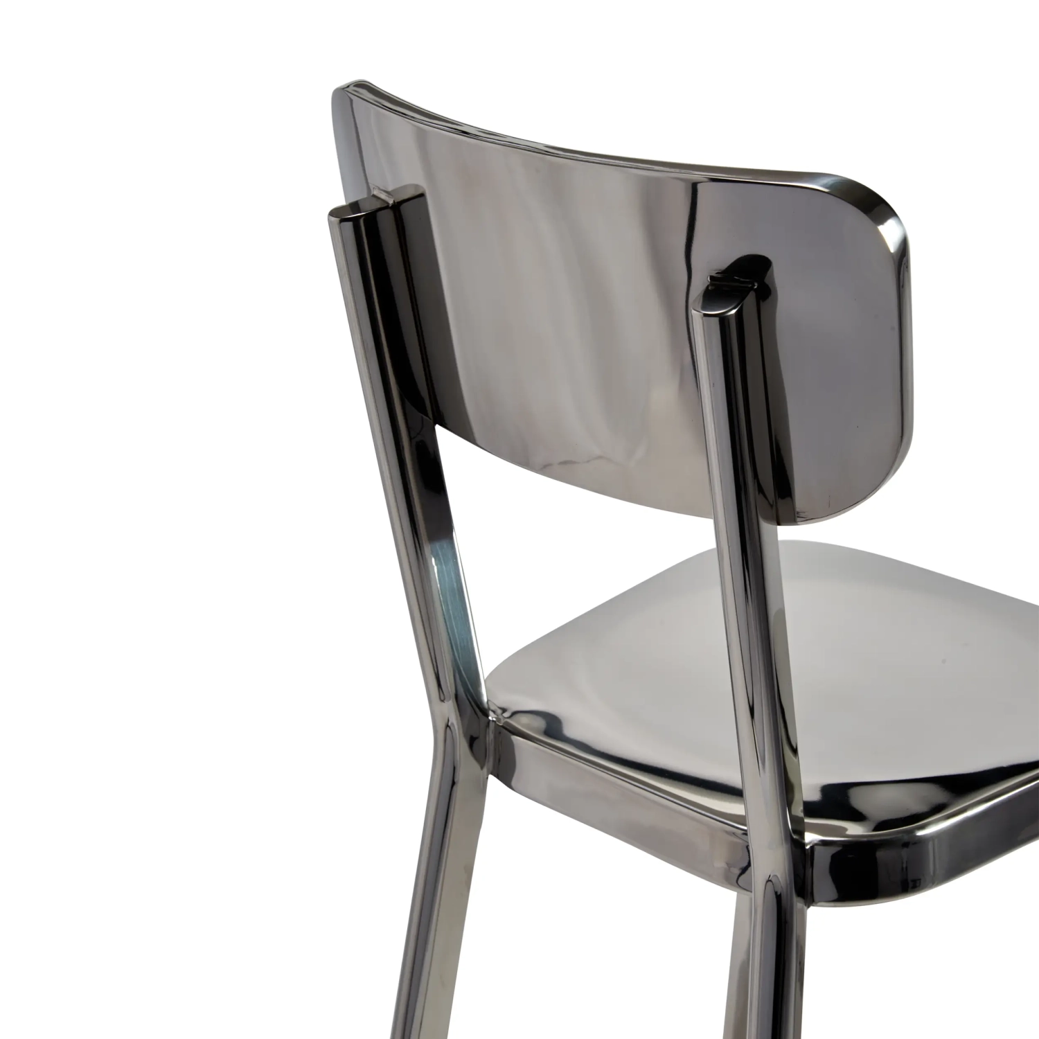 Sgabello acciaio inox cromato alto - Delawere