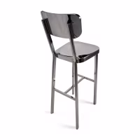 Taburete alto en acero inoxidable cromado - Delawere