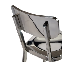 Tabouret acier inoxydable chromé haut - Delawere