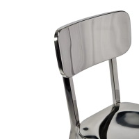 Sgabello acciaio inox cromato alto - Delawere