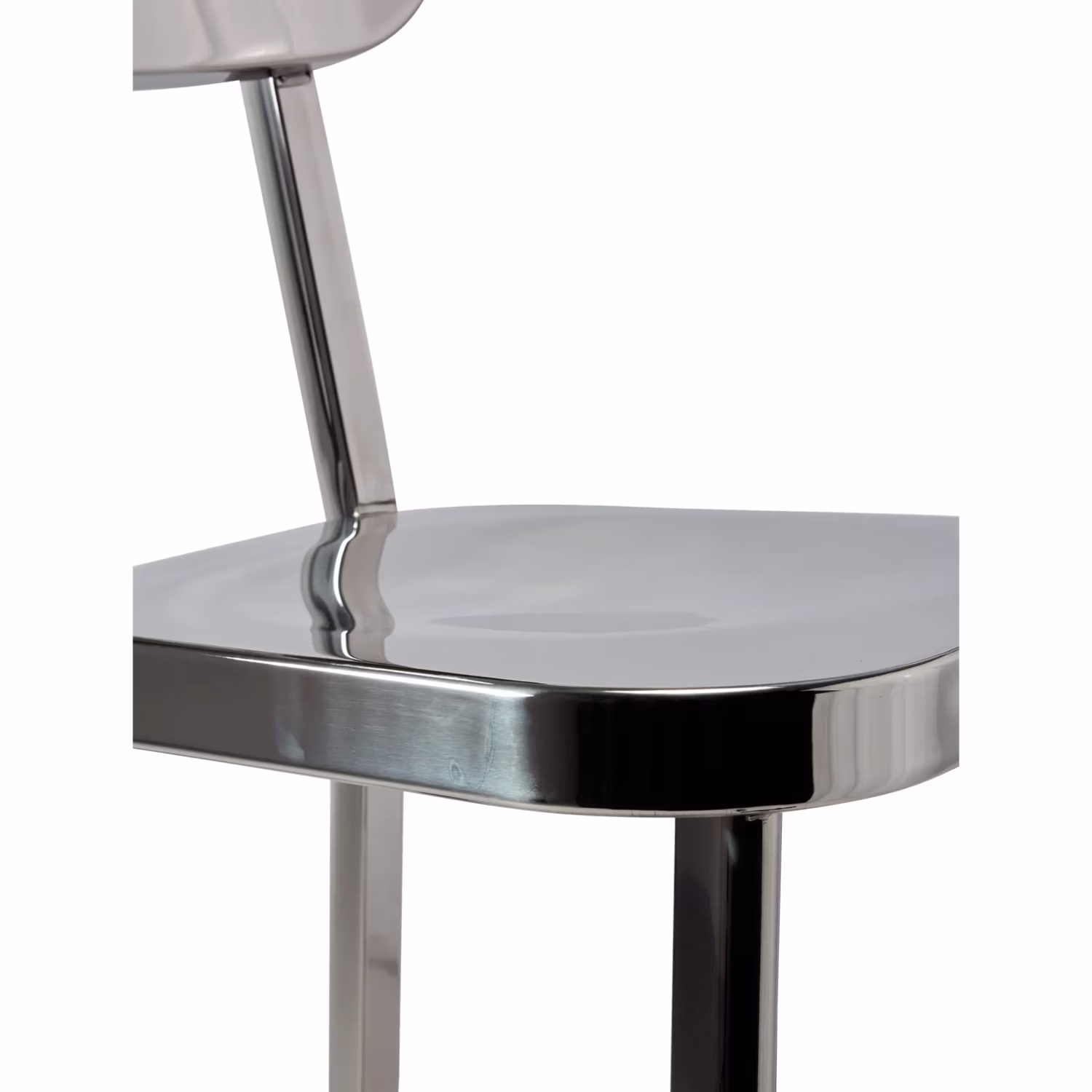 Taburete alto en acero inoxidable cromado - Delawere