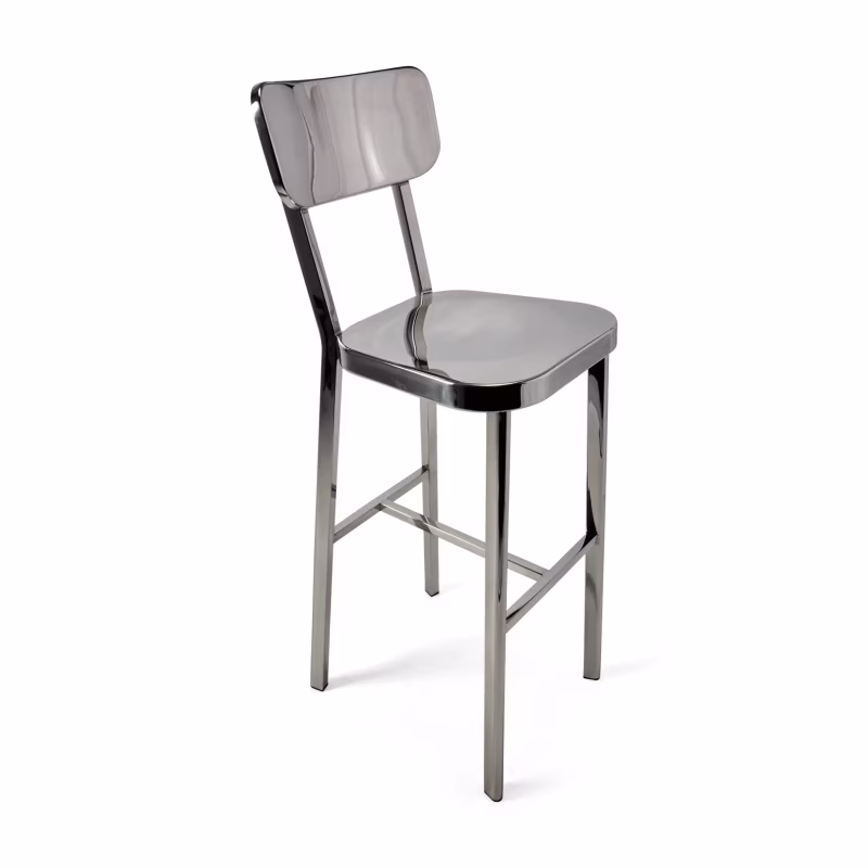 Stool stainless steel chrome-plated high - Delawere