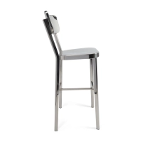 Sgabello acciaio inox cromato alto - Delawere
