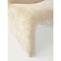 Basel upholstered design armchair, minimalist and comfortable style