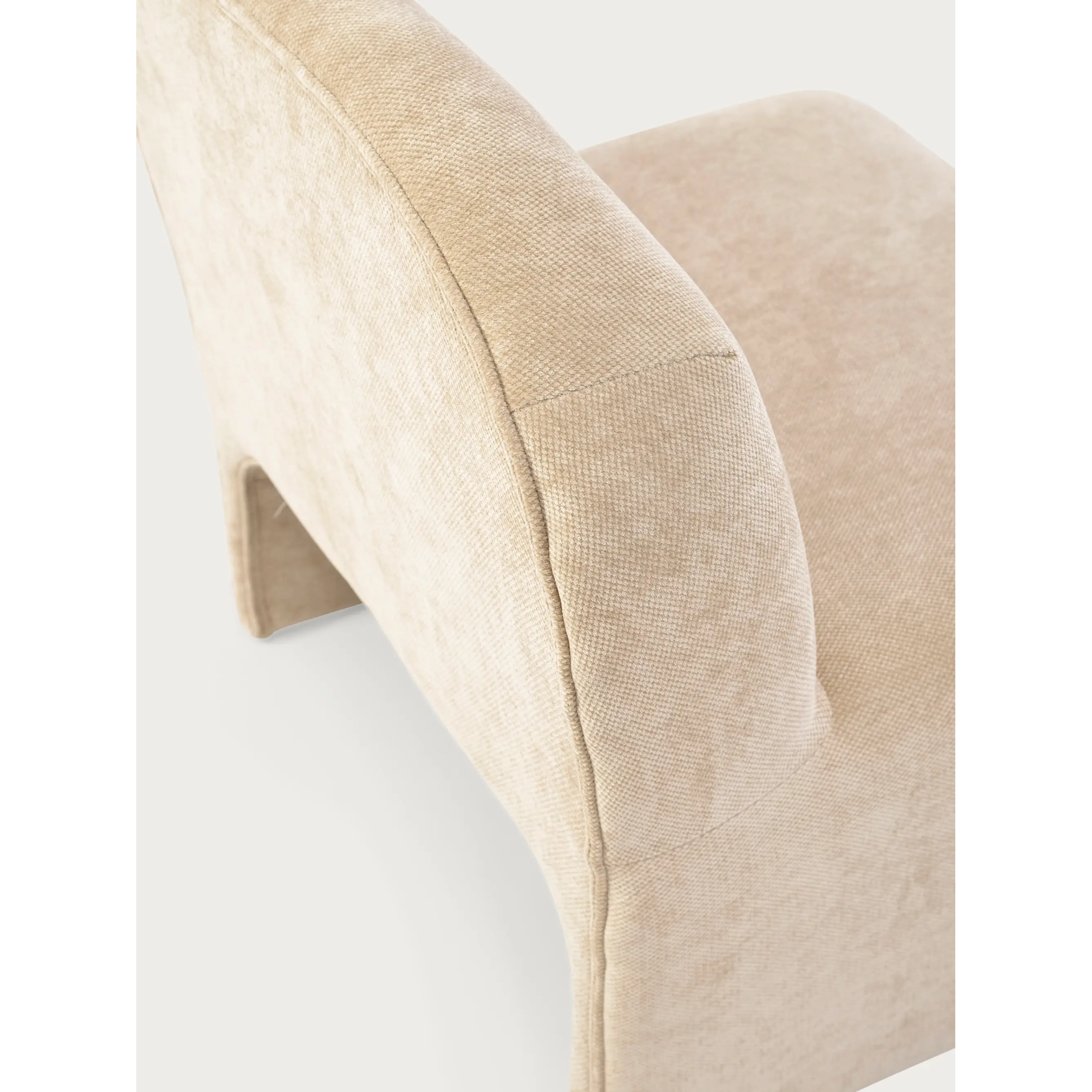 Basel upholstered design armchair, minimalist and comfortable style
