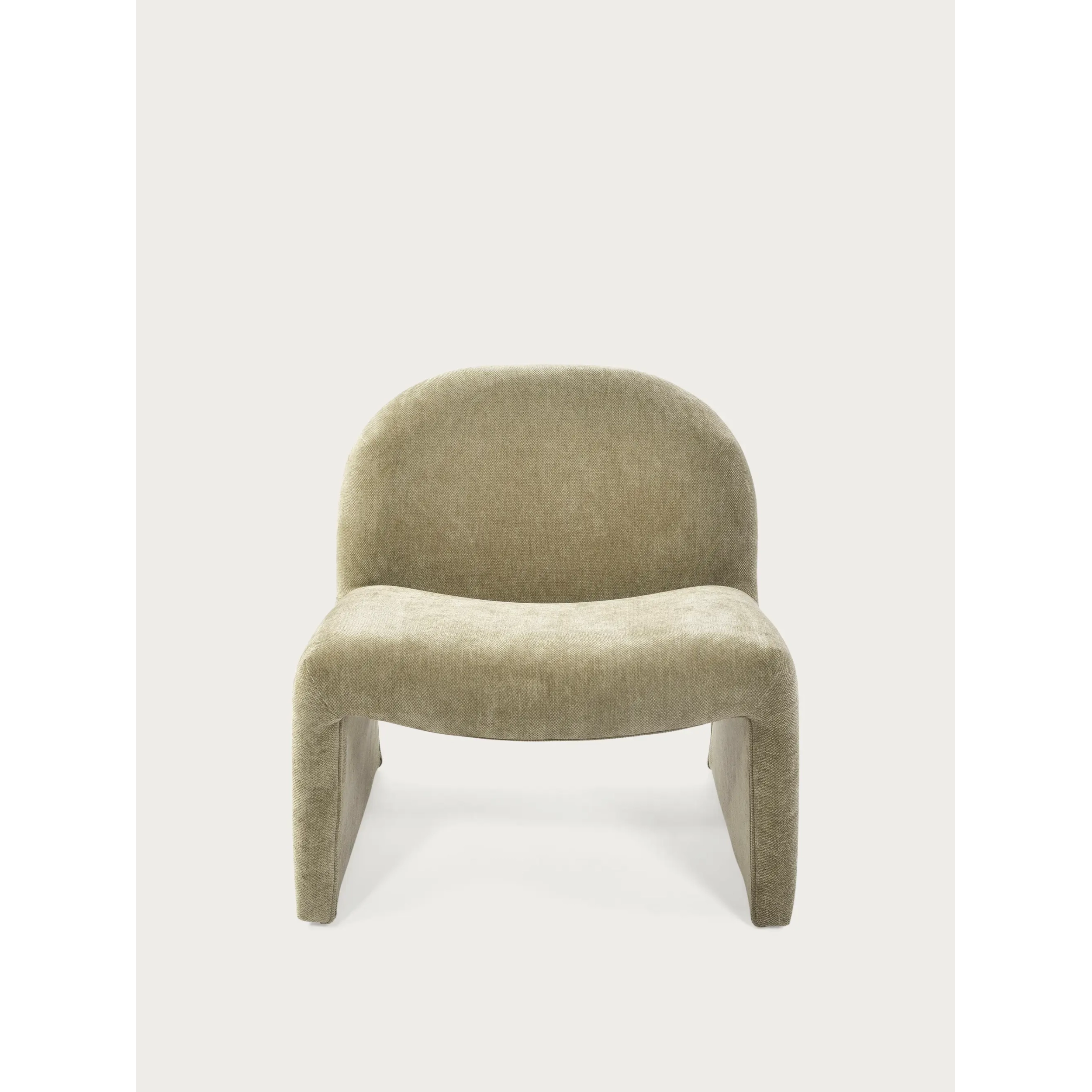 Cadeirão de design estofado Basel, estilo minimalista e confortável