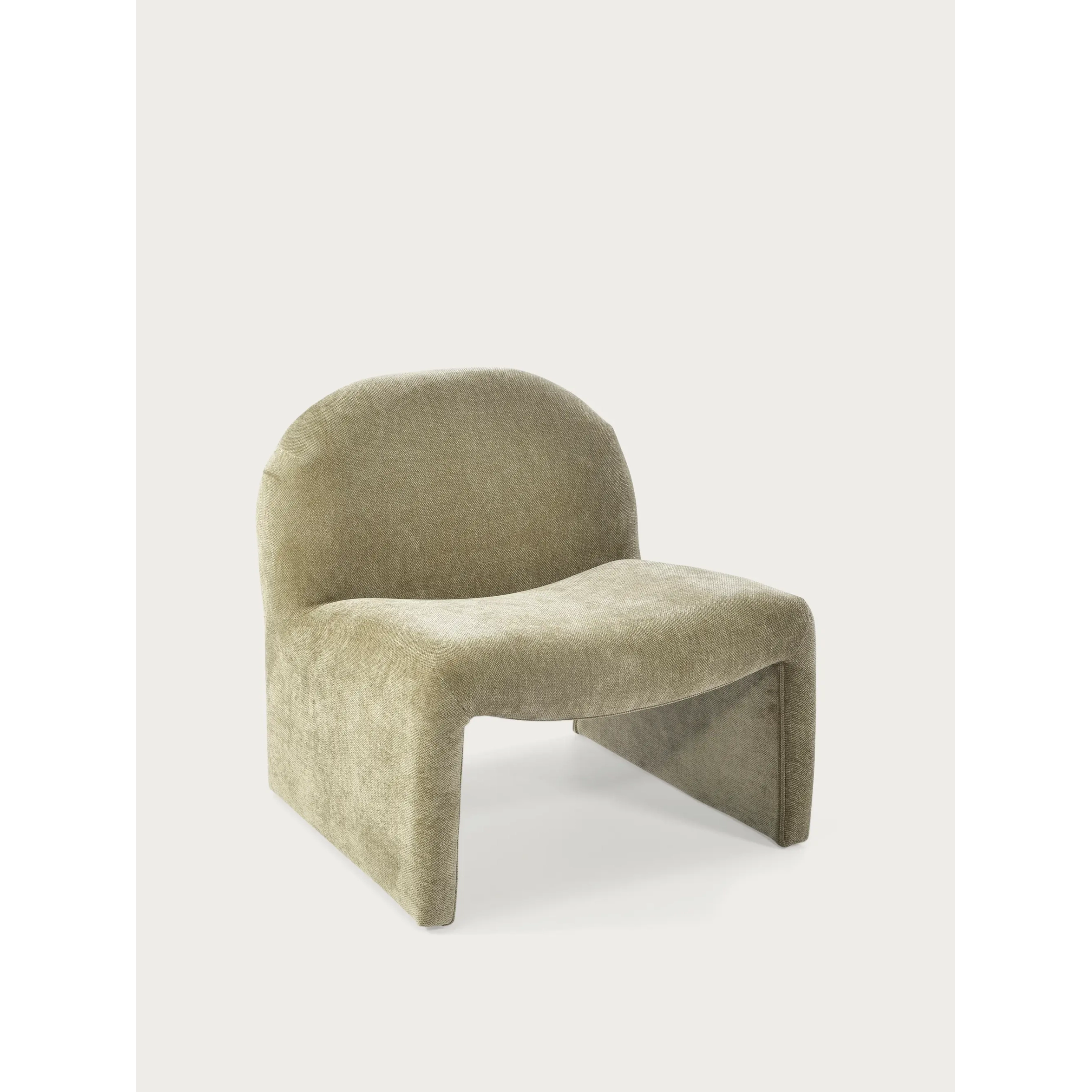 Cadeirão de design estofado Basel, estilo minimalista e confortável