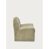 Cadeirão de design estofado Basel, estilo minimalista e confortável