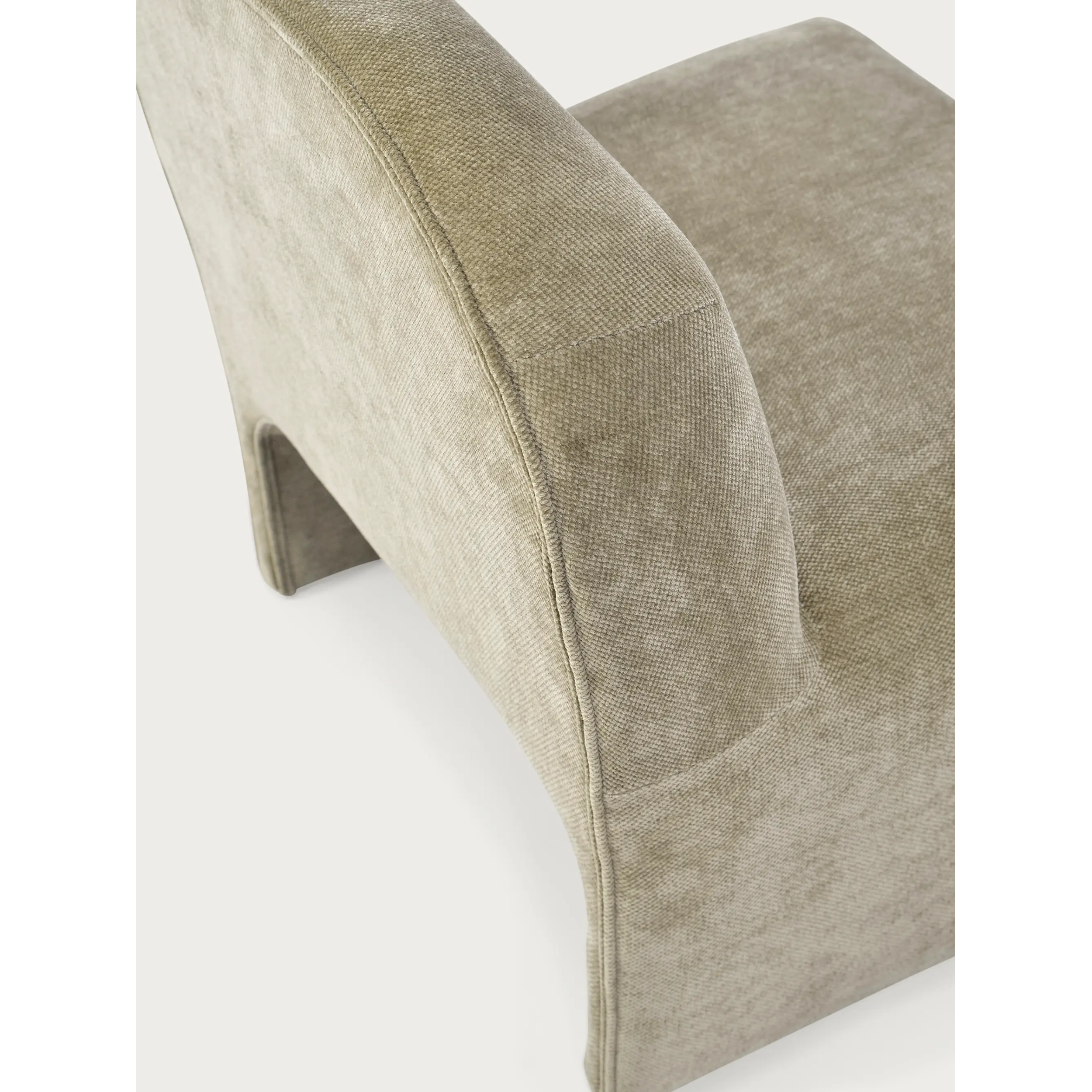 Basel upholstered design armchair, minimalist and comfortable style