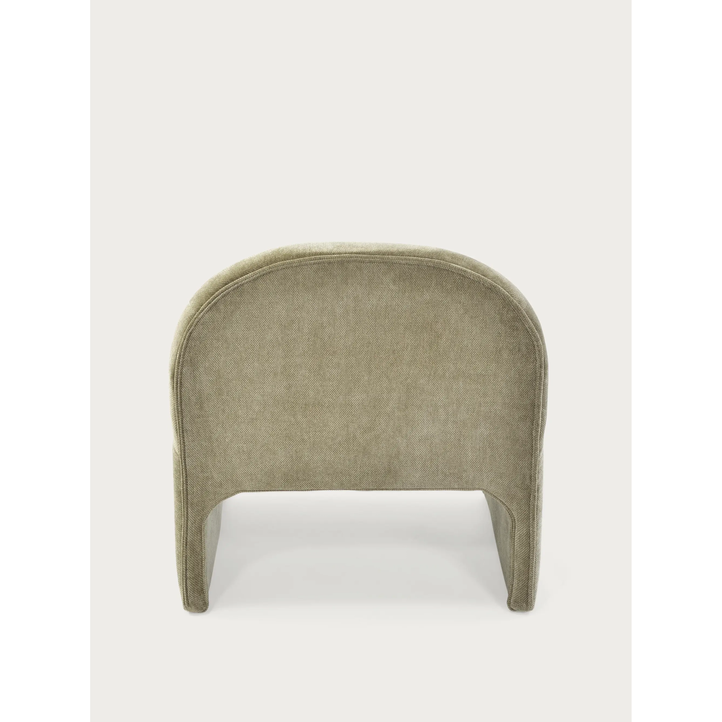 Cadeirão de design estofado Basel, estilo minimalista e confortável