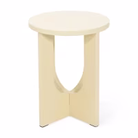 Flop Wooden Side Table | Round Lacquered Design 40 cm
