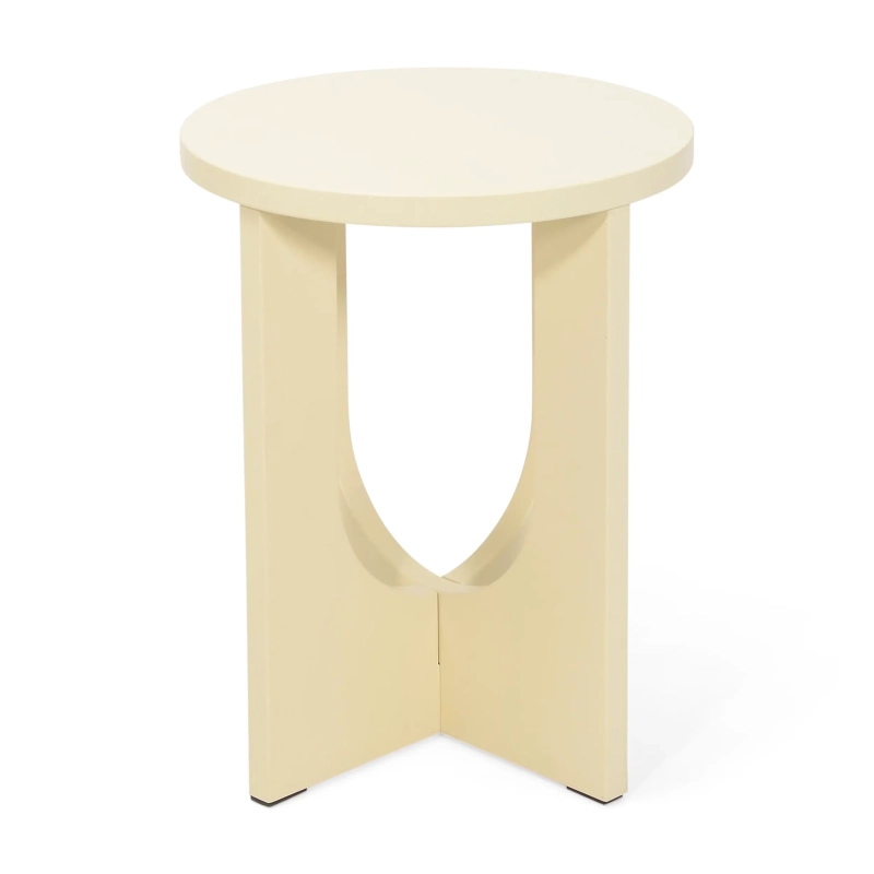 Mesa de apoio de madeira Flop | Design redondo lacado 40 cm