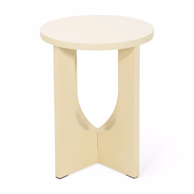 Flop Wooden Side Table | Round Lacquered Design 40 cm