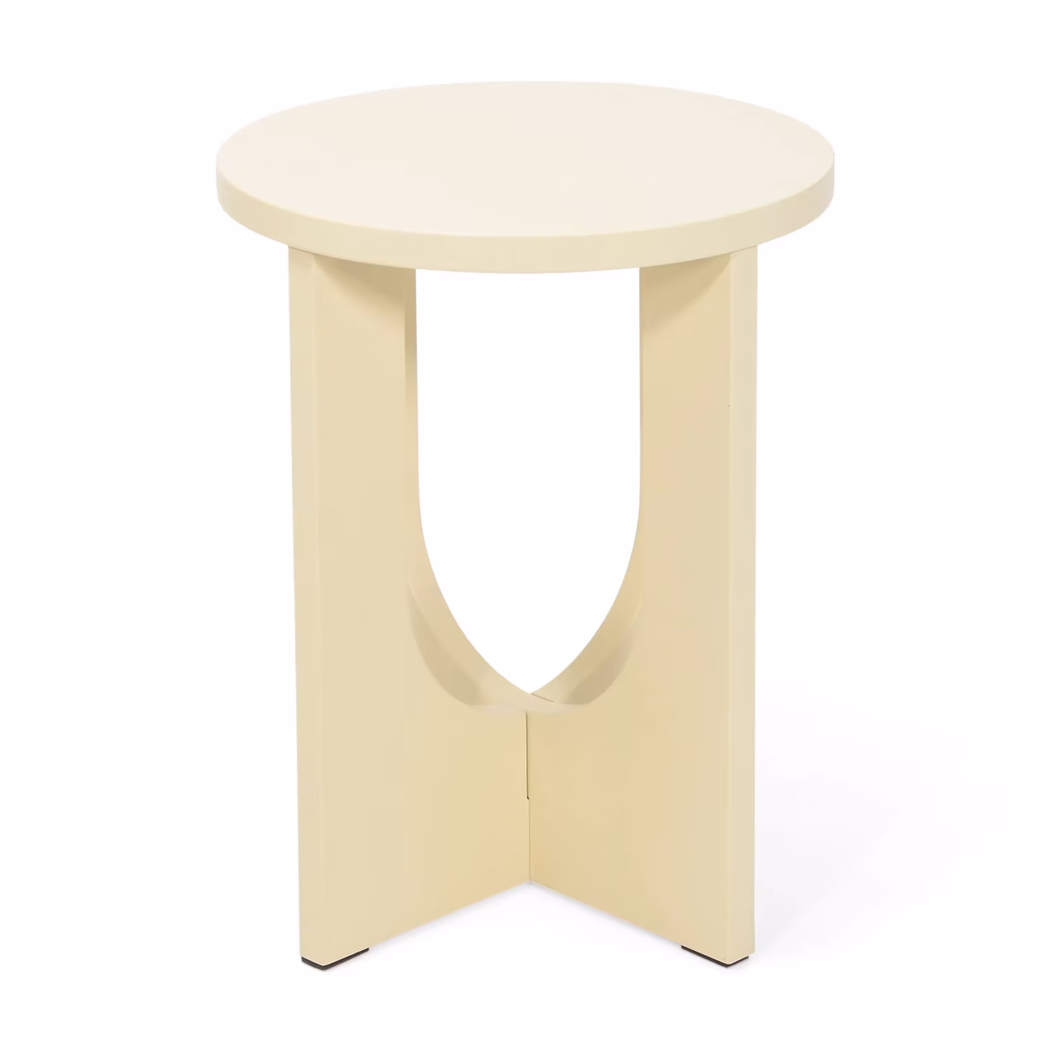 Mesa auxiliar de madera Flop | Diseño redondo lacado 40 cm