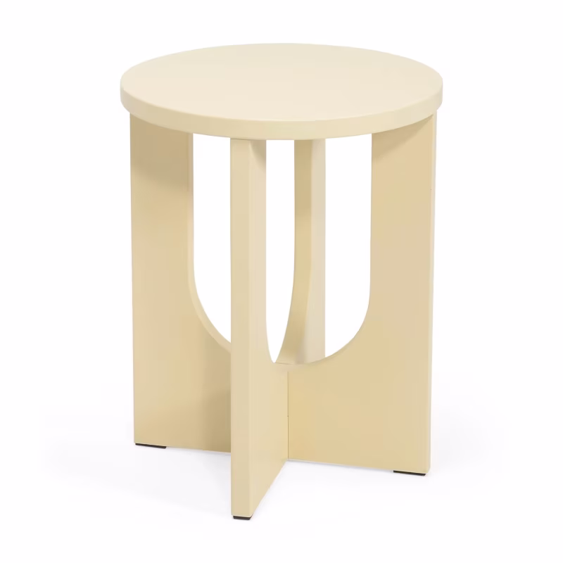 Mesa auxiliar de madera Flop | Diseño redondo lacado 40 cm
