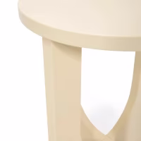 Mesa de apoio de madeira Flop | Design redondo lacado 40 cm