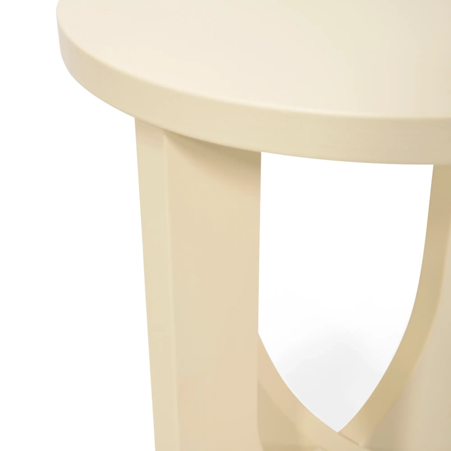 Houten bijzettafel Flop | Rond Gelakt Ontwerp 40 cm