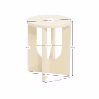 Mesa auxiliar de madera Flop | Diseño redondo lacado 40 cm