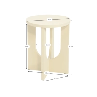 Houten bijzettafel Flop | Rond Gelakt Ontwerp 40 cm