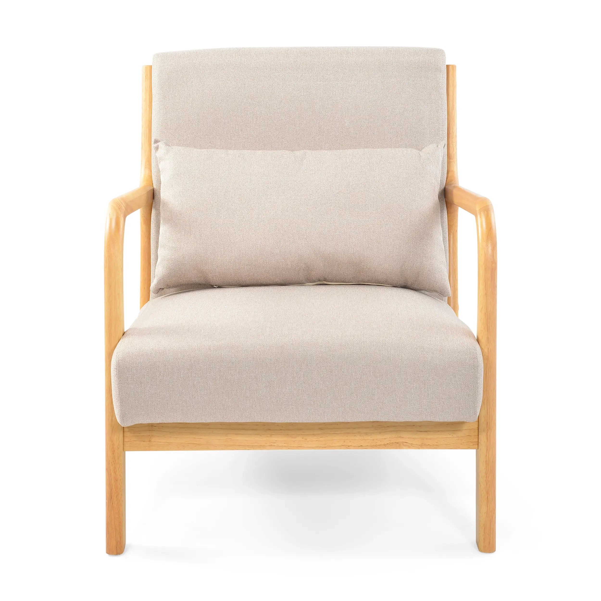 Armchair scandinavian with lumbar cushion - Colmar
