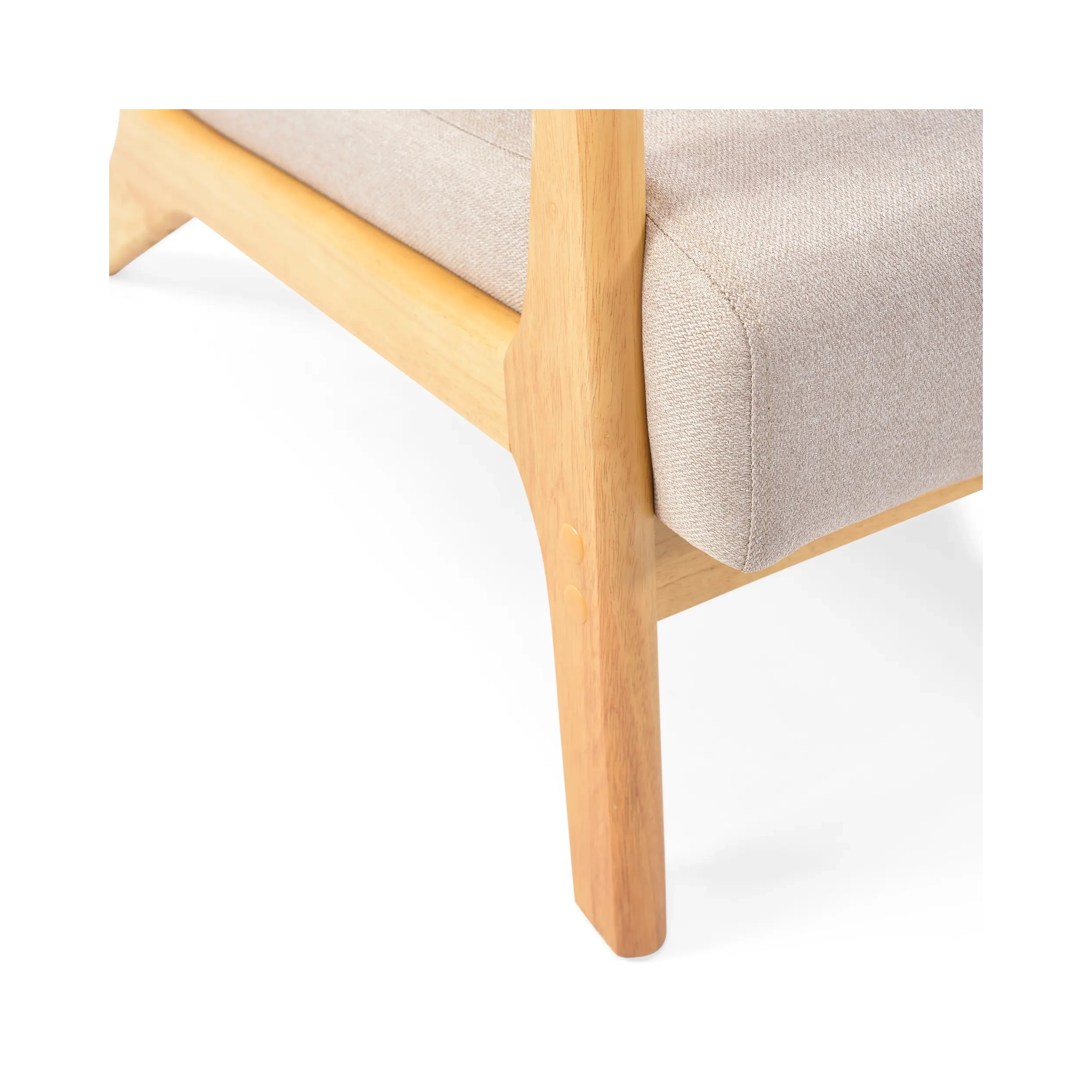 Armchair scandinavian with lumbar cushion - Colmar