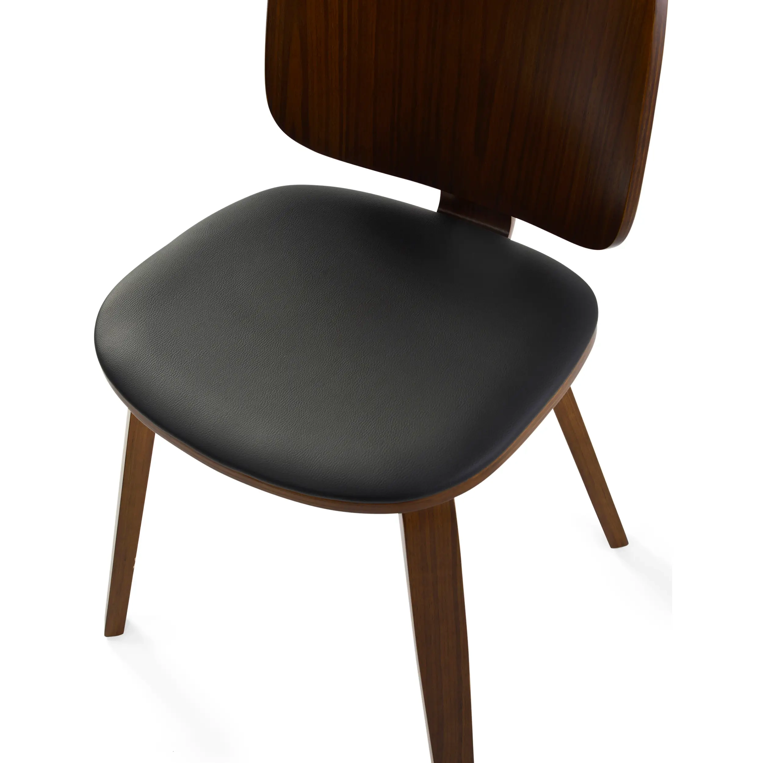 Chair Scandinavian Hut S in walnut with upholstered dining seat