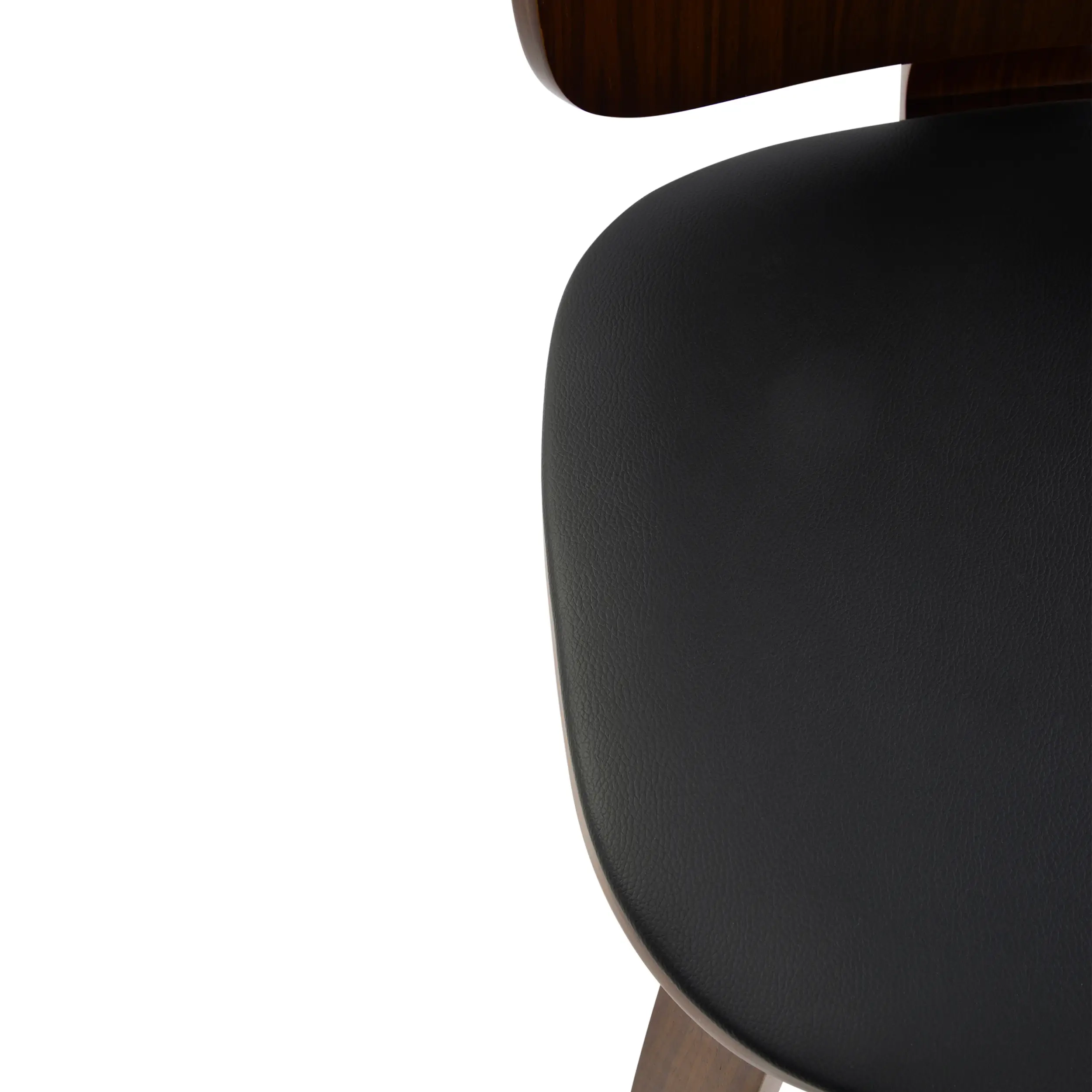 Chair Scandinavian Hut S in walnut with upholstered dining seat
