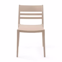 Silla apilable de polipropileno apta para exterior - Creta