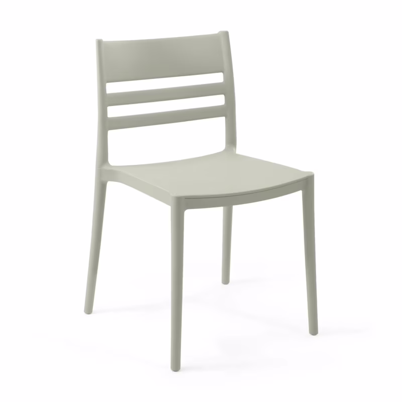 Silla apilable de polipropileno apta para exterior - Creta