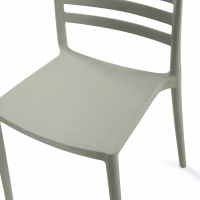 Silla apilable de polipropileno apta para exterior - Creta