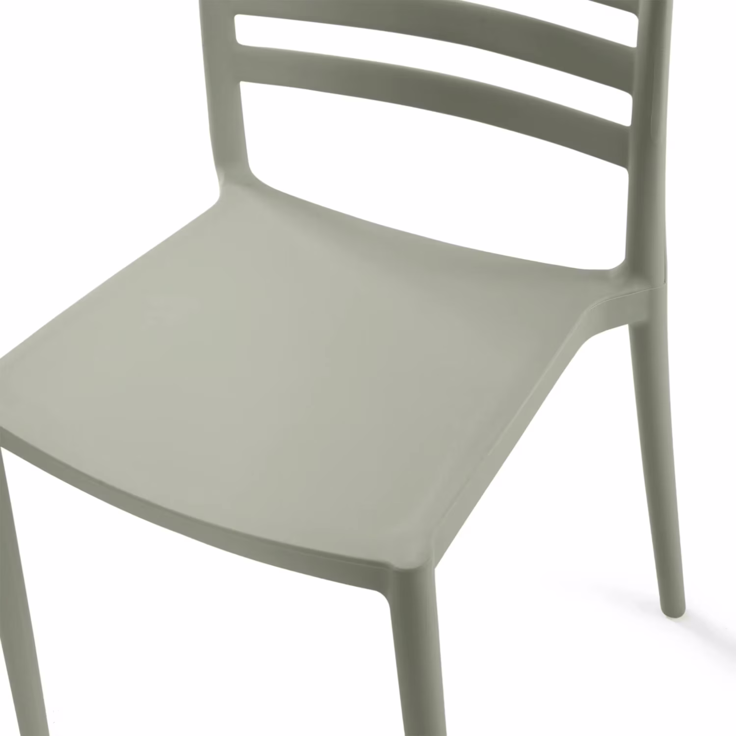 Silla apilable de polipropileno apta para exterior - Creta