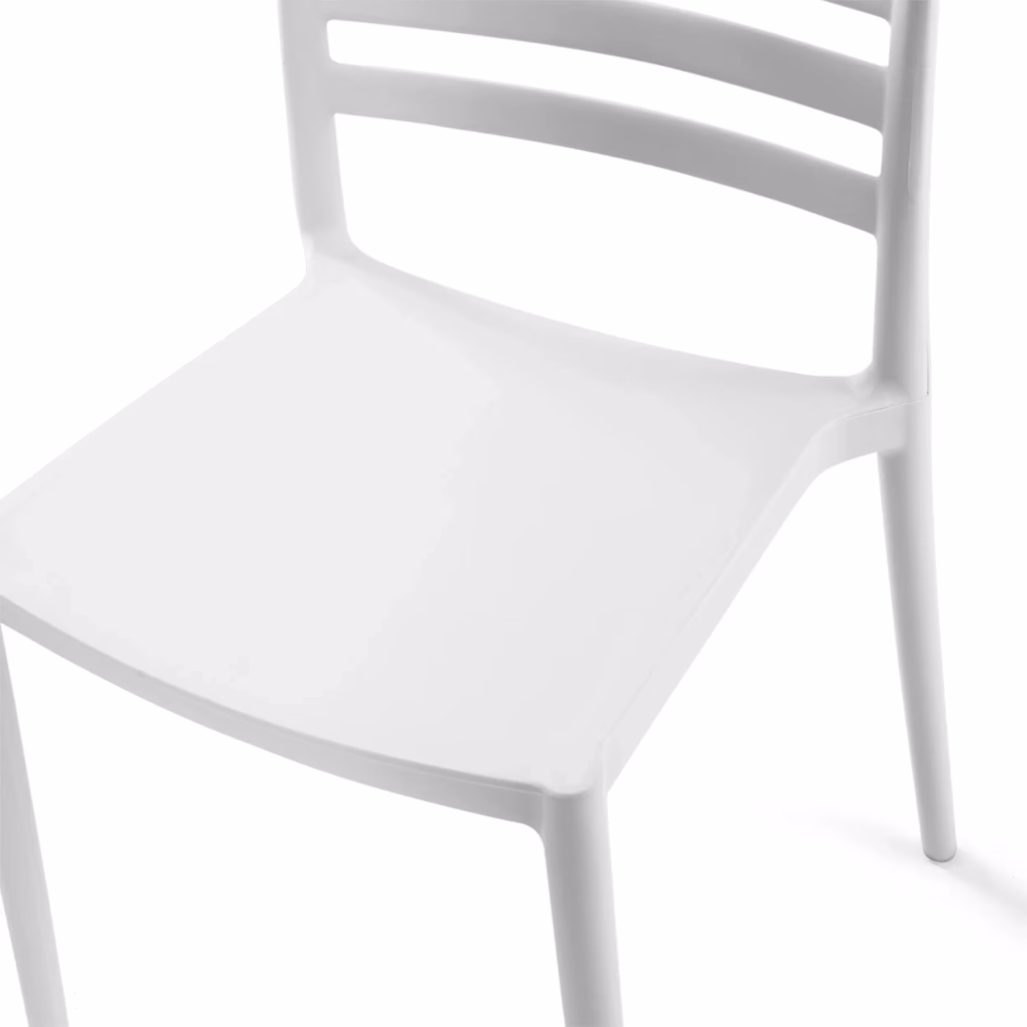 Silla apilable de polipropileno apta para exterior - Creta