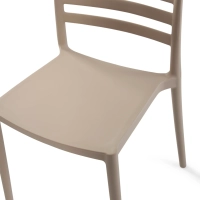 Stackable polypropylene chair suitable for outdoor use - Creta
