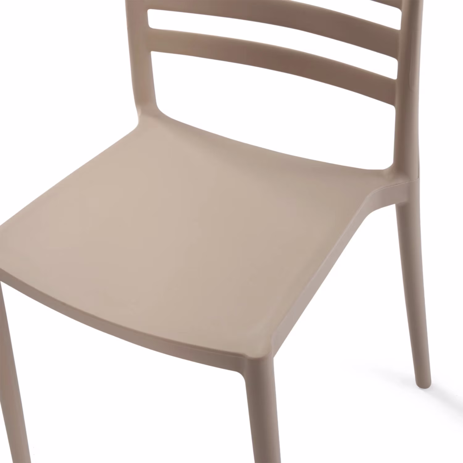 Silla apilable de polipropileno apta para exterior - Creta