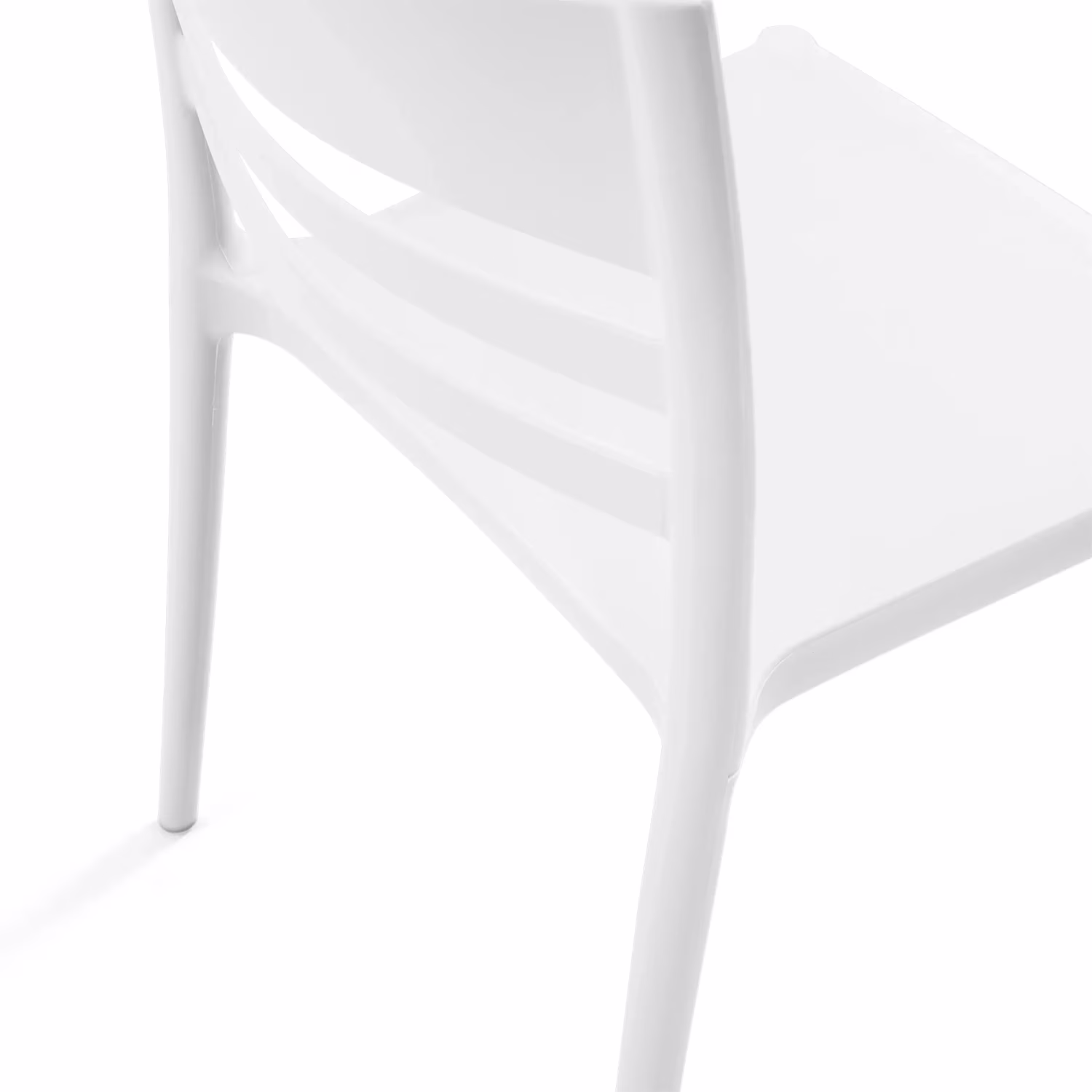 Silla apilable de polipropileno apta para exterior - Creta