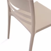 Silla apilable de polipropileno apta para exterior - Creta