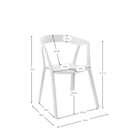 Silla apilable para comedor y exterior - Krilen