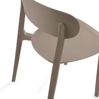 Stackable polypropylene design chair - Sun