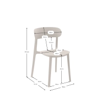 Sedia design impilabile in polipropilene - Sun