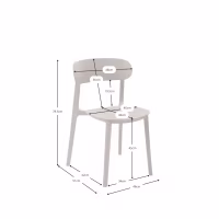 Silla de diseño en polipropileno apilable - Sun