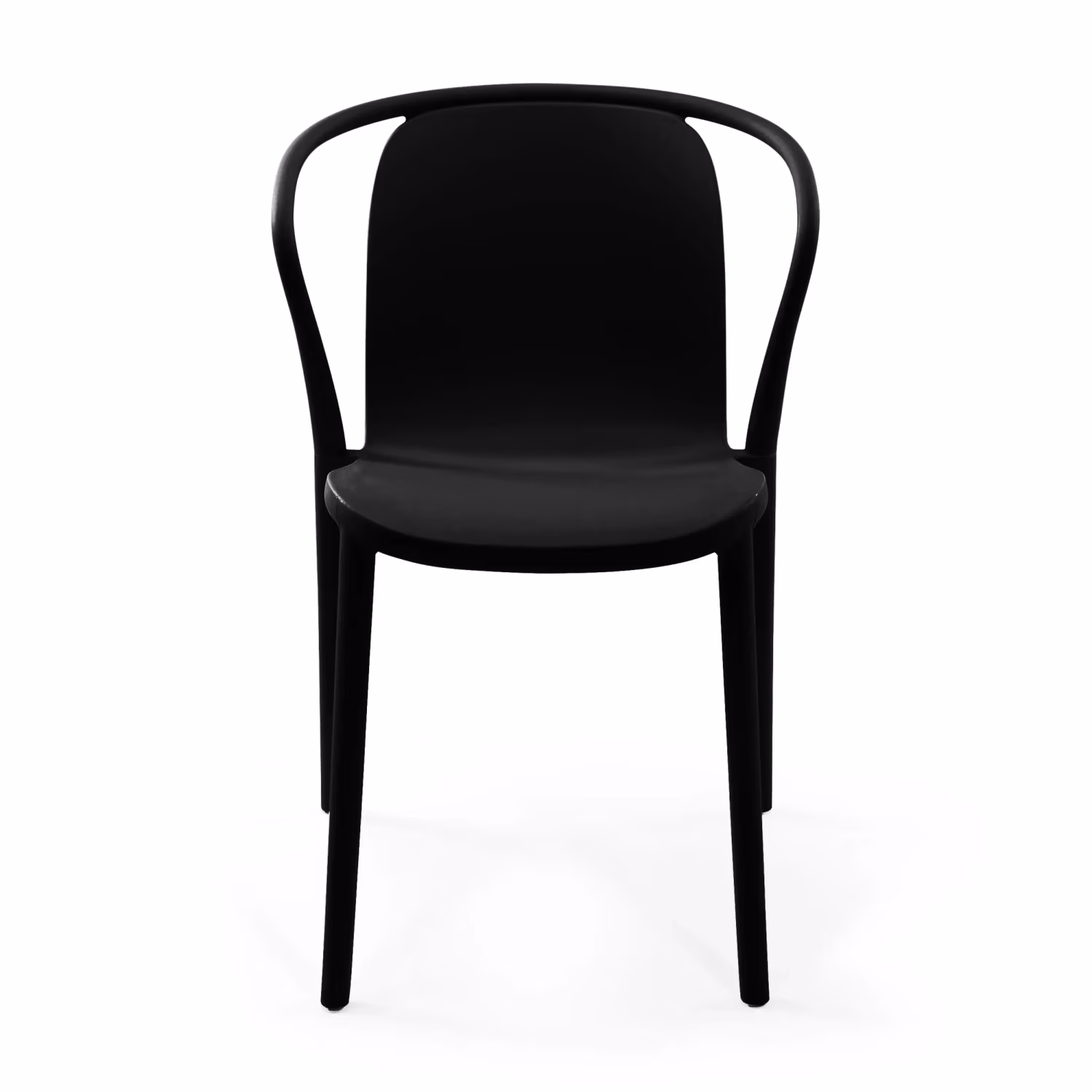Silla apilable con reposabrazos para interior y exterior - Pierre