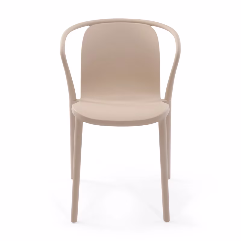 Stacking chair with armrests for indoor and outdoor use - Pierre
